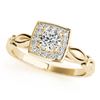 Image 2 : 0.55 CTW Certified VS/SI Diamond Solitaire Halo Ring 18K Yellow Gold - REF-88A2X - 26256