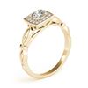 Image 4 : 0.55 CTW Certified VS/SI Diamond Solitaire Halo Ring 18K Yellow Gold - REF-88A2X - 26256