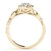 Image 5 : 0.55 CTW Certified VS/SI Diamond Solitaire Halo Ring 18K Yellow Gold - REF-88A2X - 26256
