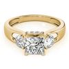 Image 1 : 1.6 CTW Certified VS/SI Princess Cut Diamond 3 Stone Ring 18K Yellow Gold - REF-466H9A - 28037