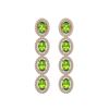 Image 1 : 5.88 CTW Peridot & Diamond Halo Earrings 10K Rose Gold - REF-112N5Y - 40530