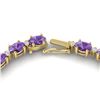 Image 4 : 46.5 CTW Amethyst & VS/SI Certified Diamond Eternity Necklace 10K Yellow Gold - REF-226W2F - 29415