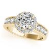 Image 1 : 2.1 CTW Certified VS/SI Diamond Solitaire Halo Ring 18K Yellow Gold - REF-548M2H - 27068