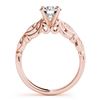 Image 4 : 0.72 CTW Certified VS/SI Diamond Solitaire 2Pc Wedding Set Antique 14K Rose Gold - REF-121N6Y - 3149