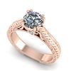 Image 5 : 1.06 CTW Solitaire Certified VS/SI Diamond Ring 14K Rose Gold - REF-286K6W - 38536