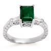 Image 1 : 2.45 CTW Emerald & Diamond Ring 14K White Gold - REF-63M8H - 11009