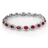 Image 1 : 12.75 CTW Ruby Bracelet 18K White Gold - REF-161X8T - 11692