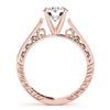 Image 4 : 0.82 CTW Certified VS/SI Diamond Solitaire 2Pc Wedding Set Antique 14K Rose Gold - REF-128X5T - 3151