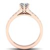 Image 4 : 1.1 CTW Certified VS/SI Diamond Solitaire Art Deco Ring 14K Rose Gold - REF-188W2F - 30346