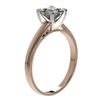 Image 4 : 1 CTW Certified VS/SI Quality Princess Diamond Engagement Ring 10K Rose Gold - REF-297A2X - 32995