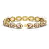 Image 2 : 20.18 CTW Morganite & Diamond Halo Bracelet 10K Yellow Gold - REF-377X3T - 40615