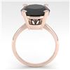 Image 4 : 9.0 CTW Oval Black Diamond Engagement Designer Ring 14K Rose Gold - REF-202T5M - 38481