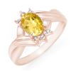 Image 1 : 1.04 CTW Citrine & Diamond Ring 14K Rose Gold - REF-21M3H - 12469