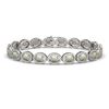 Image 1 : 9.5 CTW Opal & Diamond Halo Bracelet 10K White Gold - REF-251W8F - 40466
