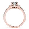 Image 5 : 1.4 CTW Certified VS/SI Diamond Solitaire Halo Ring 18K Rose Gold - REF-395Y5K - 26818