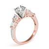 Image 4 : 2.5 CTW Certified VS/SI Diamond Pave Solitaire Ring 18K Rose Gold - REF-650X3T - 28111
