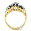 Image 2 : 1.02 CTW Blue Sapphire & Diamond Ring 10K Yellow Gold - REF-27Y3K - 12326