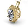 Image 1 : 1 CTW VS/SI Oval Cut Diamond Solitaire Necklace 18K Yellow Gold - REF-287T8M - 36001
