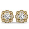 1.5 CTW Certified VS/SI Diamond Art Deco Stud Earrings 14K Yellow Gold - REF-196F2N - 30515