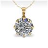 Image 2 : 1.50 CTW VS/SI Diamond Solitaire Necklace 18K Yellow Gold - REF-522W2F - 35728