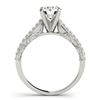 Image 4 : 2.01 CTW Certified VS/SI Diamond Pave 2Pc Set Solitaire Wedding 14K White Gold - REF-424M2H - 32135