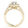 Image 4 : 3.36 CTW Certified VS/SI Diamond 2Pc Wedding Set Solitaire Halo 14K Yellow Gold - REF-476T5M - 30824
