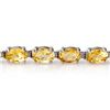 Image 2 : 12.18 CTW Citrine Bracelet 10K White Gold - REF-43Y3K - 13739