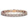 Image 1 : 16.72 CTW Emerald Cut Diamond Designer Bracelet 18K Rose Gold - REF-3553K8W - 42753