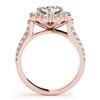 Image 2 : 2.16 CTW Certified VS/SI Diamond Solitaire Halo Ring 18K Rose Gold - REF-461W8F - 26710