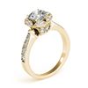 Image 4 : 1.5 CTW Certified VS/SI Diamond Solitaire Halo Ring 18K Yellow Gold - REF-404T4M - 26891