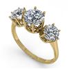Image 2 : 2 CTW Past Present Future Certified VS/SI Diamond Ring 18K Yellow Gold - REF-414F2N - 35911