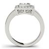 Image 5 : 1.11 CTW Certified VS/SI Princess Diamond Solitaire Halo Ring 18K White Gold - REF-209X3T - 27189