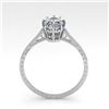 Image 4 : 1.0 CTW VS/SI Oval Diamond Solitaire Engagement Ring 18K White Gold - REF-283H5A - 35748