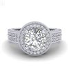 Image 2 : 2.8 CTW VS/SI Diamond Solitaire Art Deco Ring 18K White Gold - REF-527Y3K - 37136
