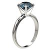 Image 4 : 2.50 CTW Certified Intense Blue SI Diamond Solitaire Engagement Ring 10K White Gold - REF-608H5A - 3