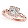 Image 2 : 0.55 CTW Certified VS/SI Diamond Solitaire Halo Ring 18K Rose Gold - REF-88Y2K - 26255