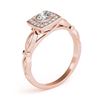 Image 4 : 0.55 CTW Certified VS/SI Diamond Solitaire Halo Ring 18K Rose Gold - REF-88Y2K - 26255