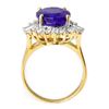 Image 2 : 8.03 CTW Tanzanite & Diamond Ring 14K Yellow Gold - REF-285M6H - 10428