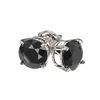 Image 4 : 1.05 CTW Fancy Black VS Diamond Solitaire Stud Earrings 10K White Gold - REF-25X9T - 36584