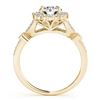 Image 4 : 1.19 CTW Certified VS/SI Diamond 2Pc Wedding Set Solitaire Halo 14K Yellow Gold - REF-151X8T - 30962