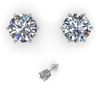 Image 2 : 2.03 CTW Certified VS/SI Diamond Stud Solitaire Earrings 18K White Gold - REF-497M2H - 35847