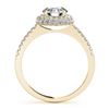 Image 2 : 2.15 CTW Certified VS/SI Diamond Solitaire Halo Ring 18K Yellow Gold - REF-597X4T - 26490