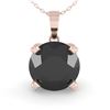 Image 2 : 1.50 CTW Black Diamond Designer Necklace 14K Rose Gold - REF-49Y5K - 38424