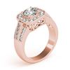 Image 4 : 1.5 CTW Certified VS/SI Diamond Solitaire Halo Ring 18K Rose Gold - REF-292X4T - 26893