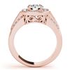 Image 5 : 1.5 CTW Certified VS/SI Diamond Solitaire Halo Ring 18K Rose Gold - REF-292X4T - 26893