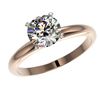 Image 2 : 1.57 CTW Certified H-SI/I Quality Diamond Solitaire Engagement Ring 10K Rose Gold - REF-400M2H - 364