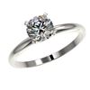 Image 2 : 1.06 CTW Certified H-SI/I Quality Diamond Solitaire Engagement Ring 10K White Gold - REF-216X4T - 36
