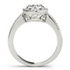 Image 2 : 1.01 CTW Certified VS/SI Diamond Solitaire Halo Ring 18K White Gold - REF-205T3M - 26323