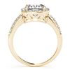 Image 2 : 1.01 CTW Certified VS/SI Cushion Diamond Solitaire Halo Ring 18K Yellow Gold - REF-222W2F - 27116