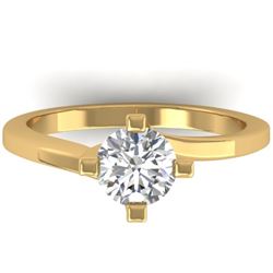 1 CTW Certified VS/SI Diamond Solitaire Ring 14K Yellow Gold - REF-278T3M - 30398